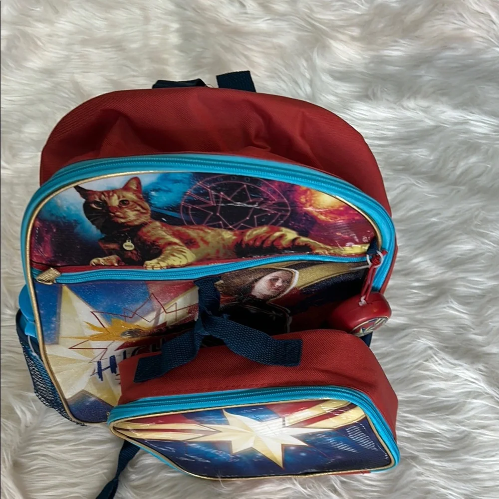 Marvel Kids Backpack and Lunchbox Set in Blue, Red, Gold
